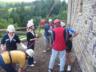 Take on our onsite climbing wall